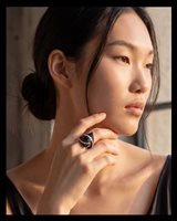Anneau Giorgio Visconti Femme CHAPTER THREE in Titane Diamante Black 1.01 Ct AB17649N - AB17649N